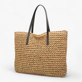 Boho Straw Beach Bag | Handcrafted Design | Summer Shoulder Tote