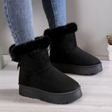 Plush Bow Knot Winter Boots | Stylish Warmth | Non-Slip Comfort