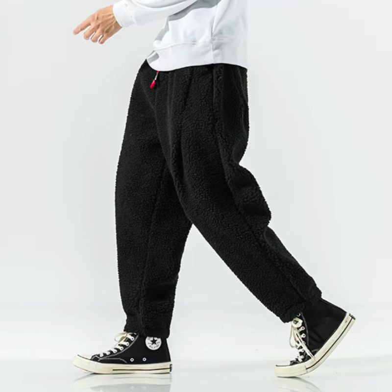 Men’s Fleece Joggers in Relaxed Fit | Warm Winter Cargo Style Pants