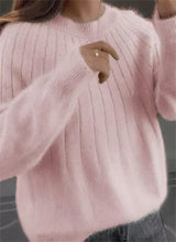 Women’s Fluffy Knit Jumper in Relaxed Fit Style | Warm Ladies Sweater
