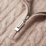 Quarter Zip Cable Knit Sweater | Slim Fit | Warm Autumn Layer | Men's Jumper