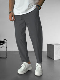 Men’s Tapered Trousers | Adjustable Drawstring Waist | Lightweight Casual Bottoms | Relaxed Fit