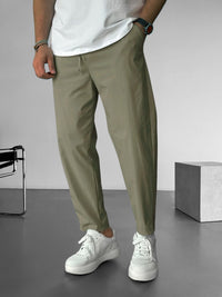 Men’s Tapered Trousers | Adjustable Drawstring Waist | Lightweight Casual Bottoms | Relaxed Fit
