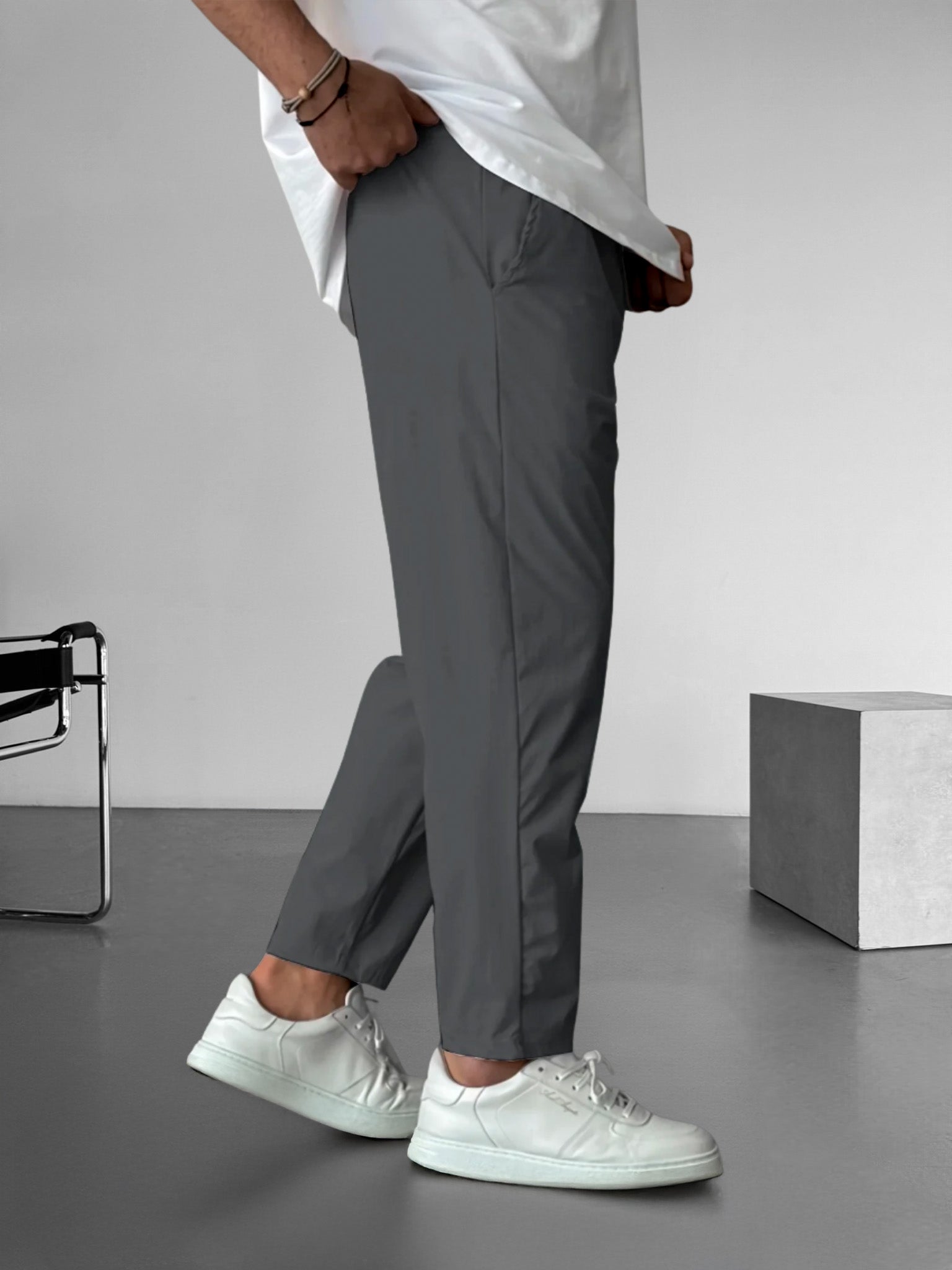 Men’s Tapered Trousers | Adjustable Drawstring Waist | Lightweight Casual Bottoms | Relaxed Fit