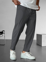 Men’s Tapered Trousers | Adjustable Drawstring Waist | Lightweight Casual Bottoms | Relaxed Fit