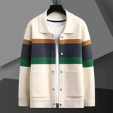 Men’s Polo Cardigan | Colour Block Knit | Casual Smart Layer