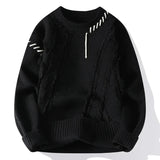Men’s Casual Knit Jumper | Loose Fit Sweater | Crew Neck Pullover