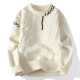 Men’s Casual Knit Jumper | Loose Fit Sweater | Crew Neck Pullover