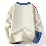 Men’s Patchwork Knit Sweater | Casual Winter Layer | Colour Block Style