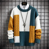 Patchwork Colour Block Sweater | Relaxed Fit | Modern Knitwear