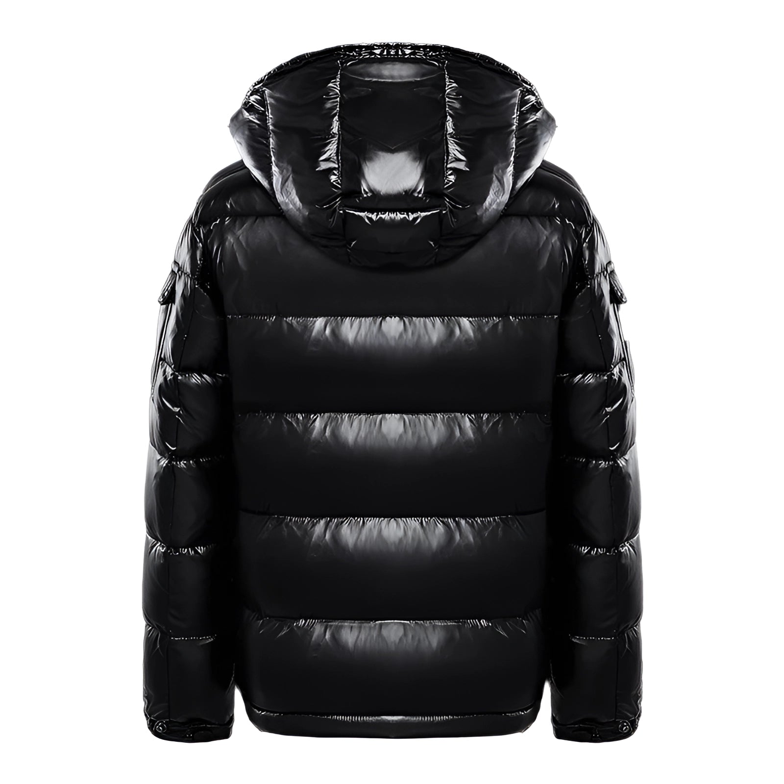 Men’s Glossy Hooded Puffer Jacket | Water-Repellent | Winter Insulated Coat