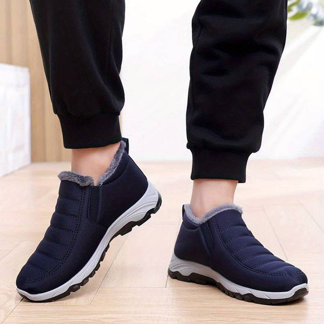 Men’s Winter Slip On Shoes with Warm Lining | Casual Walking Trainers