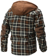 Men’s Hooded Flannel Jacket with Faux Fur Lining | Warm Winter Outdoor Coat