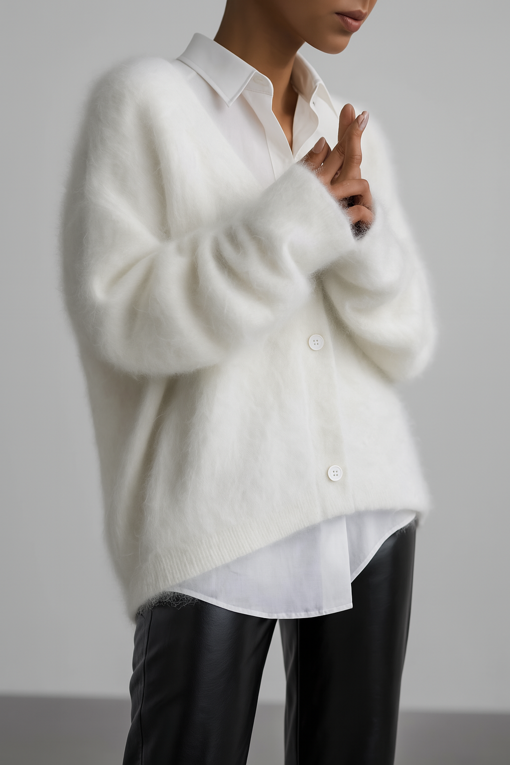 Women’s V-Neck Cardigan Jumper in Soft Knitwear | Ladies Long Sleeve Cardigan