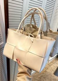 Renelle | Woven Leather Handbag for Women | Elegant Everyday Bag