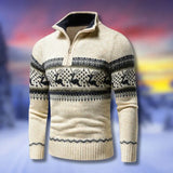 Men’s Christmas Sweater with Quarter Zip | Festive Winter Jumper