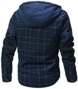 Men’s Hooded Flannel Jacket with Faux Fur Lining | Warm Winter Outdoor Coat