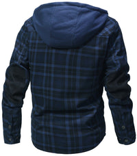 Men’s Hooded Flannel Jacket with Faux Fur Lining | Warm Winter Outdoor Coat