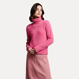 Turtleneck Jumper for Women | Warm Winter Knit | Relaxed Fit | Long Sleeve Top
