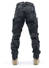 Men’s Cargo Pants with Knee Pads in Camouflage Style | Tactical Work Trousers