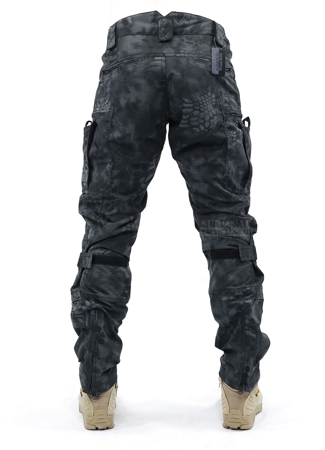 Men’s Cargo Pants with Knee Pads in Camouflage Style | Tactical Work Trousers