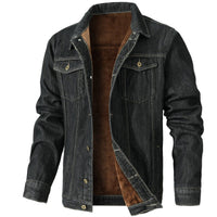 Men’s Fleece Lined Denim Jacket in Classic Style | Warm Casual Winter Coat