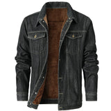 Men’s Fleece Lined Denim Jacket in Classic Style | Warm Casual Winter Coat