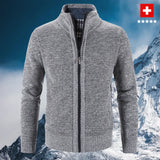 Men’s Zip Up Cardigan Sweater with Long Sleeves | Warm Knitwear Jumper