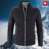 Men’s Zip Up Cardigan Sweater with Long Sleeves | Warm Knitwear Jumper