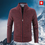 Men’s Zip Up Cardigan Sweater with Long Sleeves | Warm Knitwear Jumper