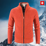Men’s Zip Up Cardigan Sweater with Long Sleeves | Warm Knitwear Jumper