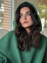 Unisex Poncho Hoodie in Fleece Style | Oversized Warm Hooded Sweatshirt