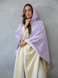 Unisex Poncho Hoodie in Fleece Style | Oversized Warm Hooded Sweatshirt