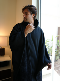 Unisex Poncho Hoodie in Fleece Style | Oversized Warm Hooded Sweatshirt