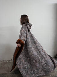 Unisex Poncho Hoodie in Fleece Style | Oversized Warm Hooded Sweatshirt