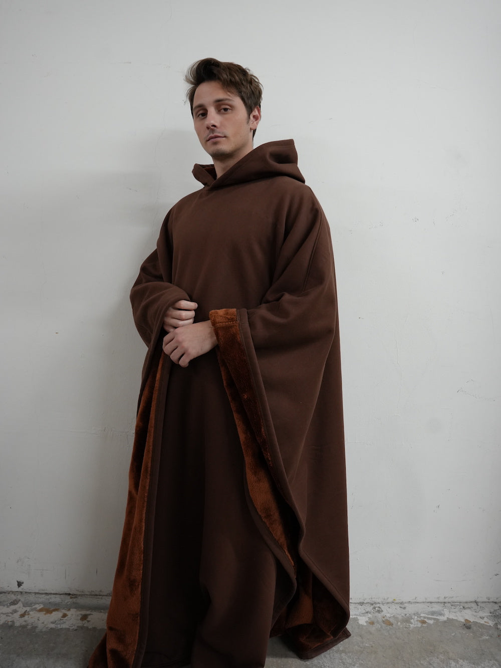 Unisex Poncho Hoodie in Fleece Style | Oversized Warm Hooded Sweatshirt