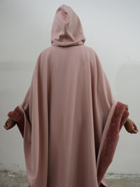 Unisex Poncho Hoodie in Fleece Style | Oversized Warm Hooded Sweatshirt