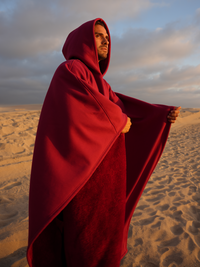 Unisex Poncho Hoodie in Fleece Style | Oversized Warm Hooded Sweatshirt