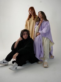 Unisex Poncho Hoodie in Fleece Style | Oversized Warm Hooded Sweatshirt