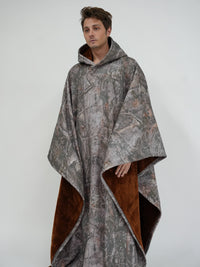 Unisex Poncho Hoodie in Fleece Style | Oversized Warm Hooded Sweatshirt