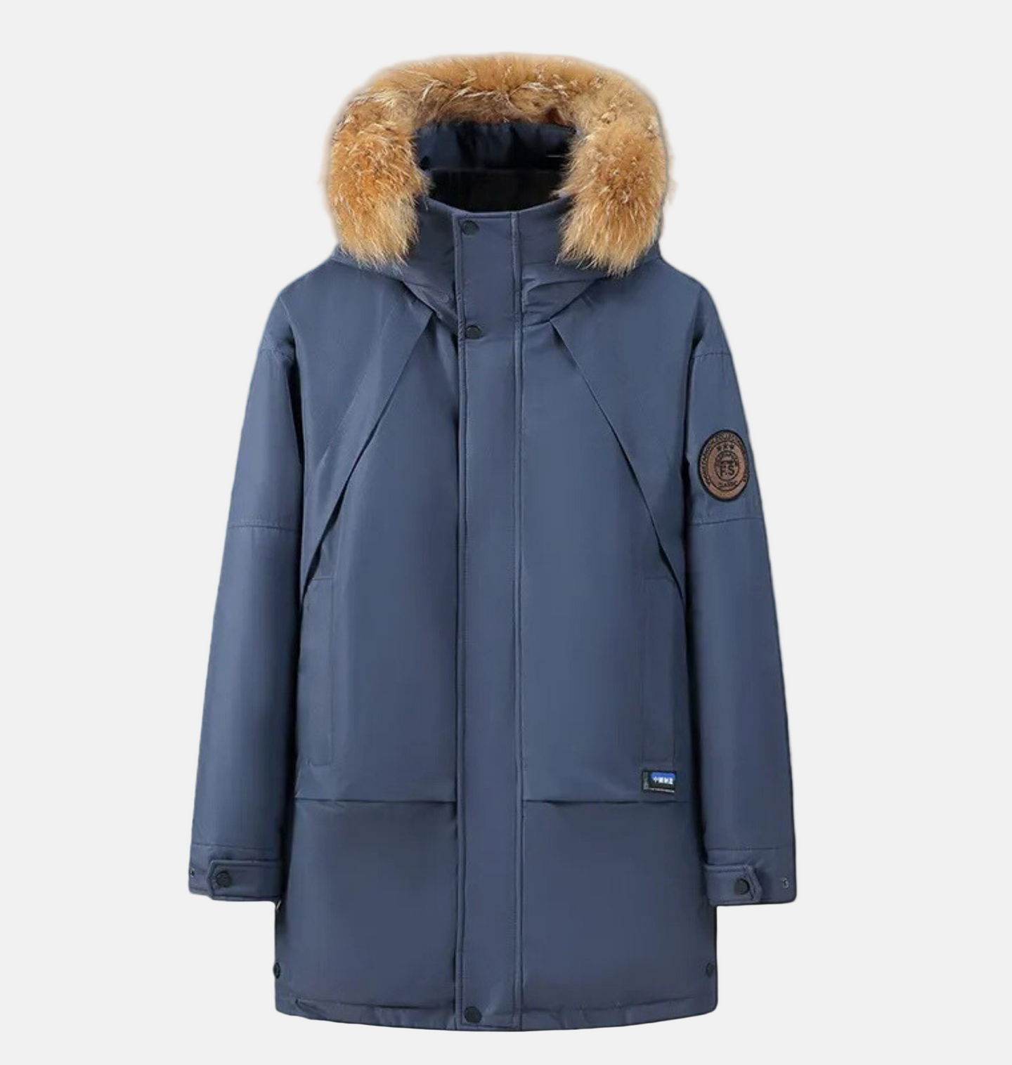 Men’s Hooded Winter Parka | Warm Mid Length Coat with Fur Trim