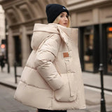 Women’s Waterproof Puffer Jacket with Hood in Quilted Winter Style | Warm Ladies Winter Coat