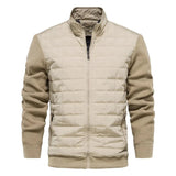 Men’s Bomber Jacket with Patchwork Design | Casual Winter Jacket