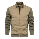 Men’s Bomber Jacket with Patchwork Design | Casual Winter Jacket