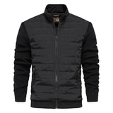 Men’s Bomber Jacket with Patchwork Design | Casual Winter Jacket
