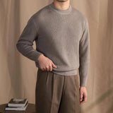 Men’s Wool Ribbed Sweater for Autumn Winter | Classic Warm Knit Jumper
