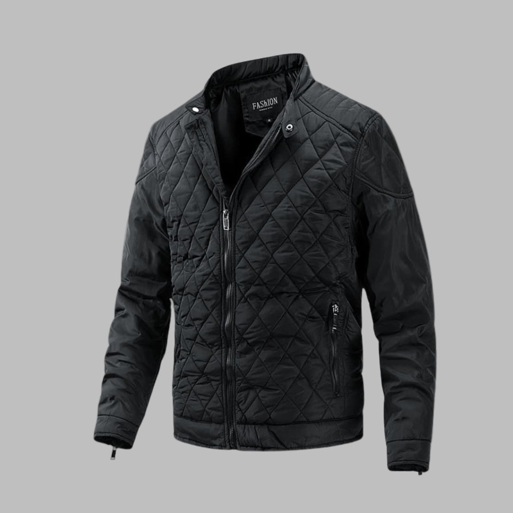 Men’s Quilted Winter Jacket in Transitional Style | Warm Padded Coat