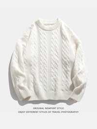 Men’s Cable Knit Sweater in Classic Winter Style | Warm Knitted Jumper