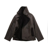 Women’s Leather Look Winter Jacket with Oversized Fit | Stylish Ladies Coat