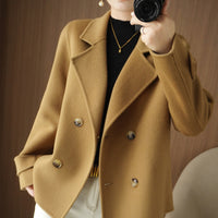 Women’s Double Breasted Coatigan Cardigan | Smart Casual Ladies Knitwear Jacket
